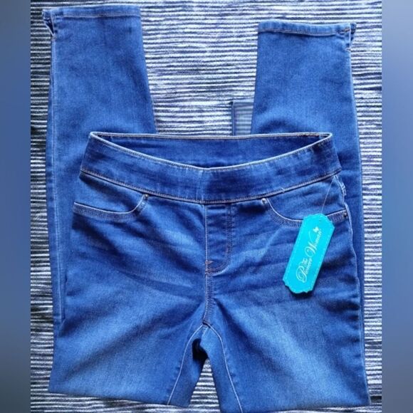 PIONEER WOMAN JEANS CROPPED DENIM Pull-On  Medium Wash XS - Picture 2 of 8